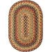 Homespice Decor Jute Braided Accessories Kingston Multi 240051PS 13 in. X 19 in. Set of 4 Oval Rug