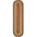 Homespice Decor Jute Braided Accessories Kingston Multi 240095PS 8 in. X 28 in. Set of 2 Oval Rug