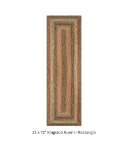 Homespice Decor Jute Braided Kingston Multi 519092 22 in. X 72 in. Rect Rug