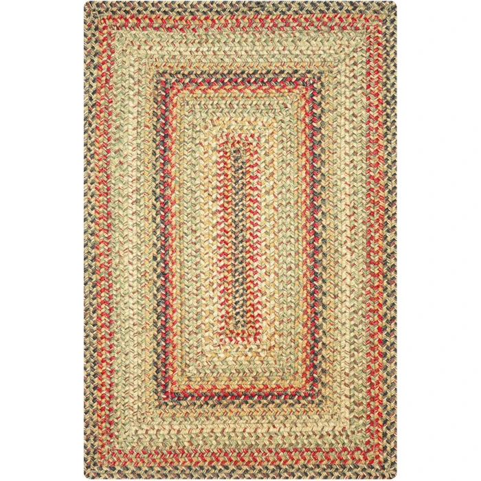 Homespice Decor Jute Braided Kingston Multi 514097 5 ft. X 8 ft. Rect Rug