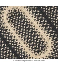 Homespice Decor Jute Braided Accessories Manchester Black 240058PS 13 in. X 19 in. Set of 4 Oval Rug
