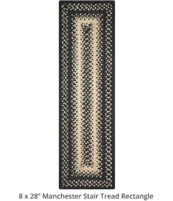 Homespice Decor Jute Braided Accessories Manchester Black 240150PS 8 in. X 28 in. Set of 13 Rect Rug