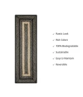 Homespice Decor Jute Braided Accessories Manchester Black 572721 11 in. X 36 in. Rect Rug