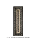 Homespice Decor Jute Braided Accessories Manchester Black 572721 11 in. X 36 in. Rect Rug