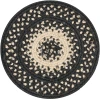 Homespice Decor Jute Braided Accessories Manchester Black 240026PS 8 in. Set of 3 Round Rug