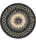 Homespice Decor Jute Braided Accessories Manchester Black 240026PS 8 in. Set of 3 Round Rug