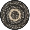 Homespice Decor Jute Braided Accessories Manchester Black 240034PS 15 in. Set of 2 Round Rug