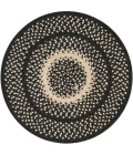 Homespice Decor Jute Braided Accessories Manchester Black 240034PS 15 in. Set of 2 Round Rug