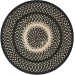 Homespice Decor Jute Braided Accessories Manchester Black 240034PS 15 in. Set of 2 Round Rug