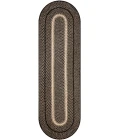 Homespice Decor Jute Braided Accessories Manchester Black 240058PS 13 in. X 19 in. Set of 4 Oval Rug