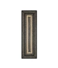 Homespice Decor Jute Braided Accessories Manchester Black 572721 11 in. X 36 in. Rect Rug