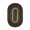 Homespice Decor Jute Braided Manchester Black 503725 4 ft. X 6 ft. Oval Rug