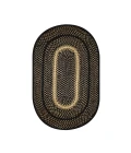 Homespice Decor Jute Braided Manchester Black 502728 27 in. X 45 in. Oval Rug