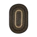 Homespice Decor Jute Braided Manchester Black 505729 6 ft. X 9 ft. Oval Rug