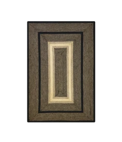 Homespice Decor Jute Braided Manchester Black 511720 20 in. X 30 in. Rect Rug