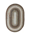 Homespice Decor Ultra Durable Braided Midnight Moon Grey 303189 4 ft. X 6 ft. Oval Rug