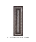 Homespice Decor Ultra Durable Braided Midnight Moon Grey 329189 22 in. X 72 in. Rect Rug