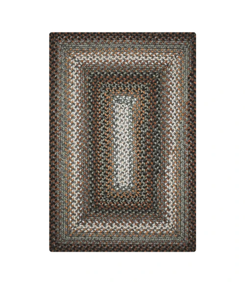 Homespice Decor Ultra Durable Braided Midnight Moon Grey 316189 8 ft. X 10 ft. Rect Rug