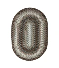 Homespice Decor Ultra Durable Braided Midnight Moon Grey 300188 27 in. X 45 in. Oval Rug