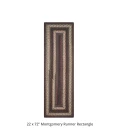 Homespice Decor Ultra Durable Braided Montgomery Black 329240 22 in. X 72 in. Rect Rug