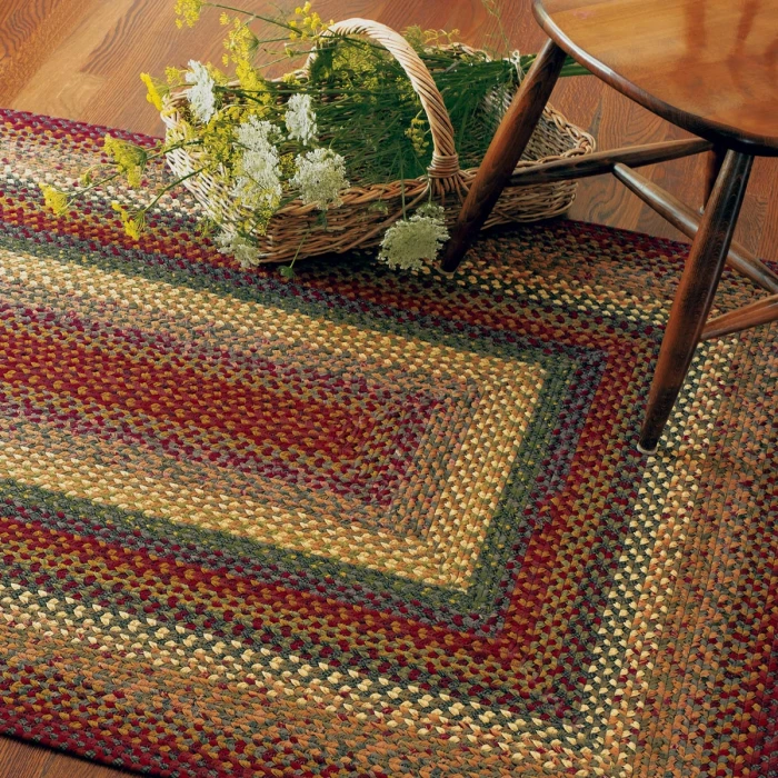 Homespice Decor Cotton Braided Neverland Red 414076 5 ft. X 8 ft. Rect Rug