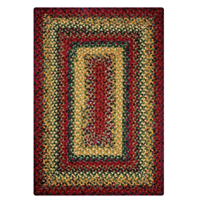 Homespice Decor Cotton Braided Neverland Red 414076 5 ft. X 8 ft. Rect Rug