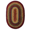 Homespice Decor Cotton Braided Neverland Red 453075 20 in. X 30 in. Oval Rug