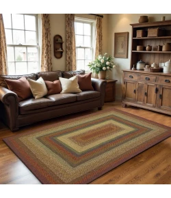 Homespice Decor Cotton Braided Rug Red Neverland 10in. x 10in. Rect. Rug