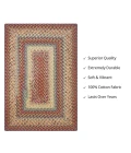 Homespice Decor Cotton Braided Neverland Red 413079 4 ft. X 6 ft. Rect Rug