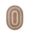Homespice Decor Cotton Braided Neverland Red 405074 6 ft. X 9 ft. Oval Rug