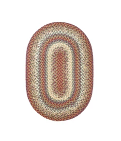 Homespice Decor Cotton Braided Neverland Red 406071 8 ft. X 10 ft. Oval Rug