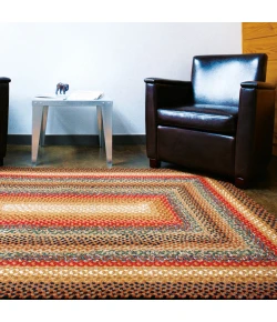 Homespice Decor Cotton Braided Peppercorn Brown 400192 27 in. X 45 in. Oval Rug