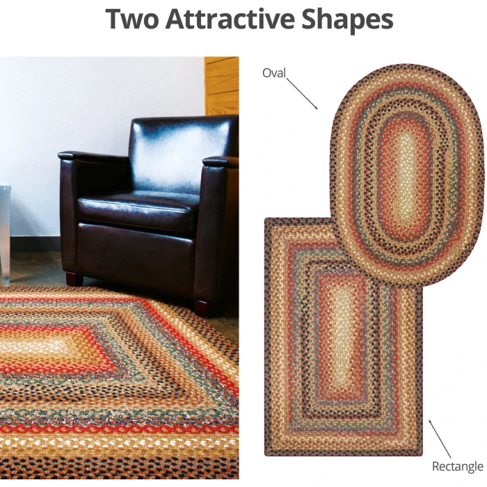 Homespice Decor Cotton Braided Peppercorn Brown 416193 8 ft. X 10 ft. Rect Rug