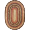 Homespice Decor Cotton Braided Peppercorn Brown 400192 27 in. X 45 in. Oval Rug