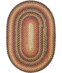 Homespice Decor Cotton Braided Peppercorn Brown 400192 27 in. X 45 in. Oval Rug