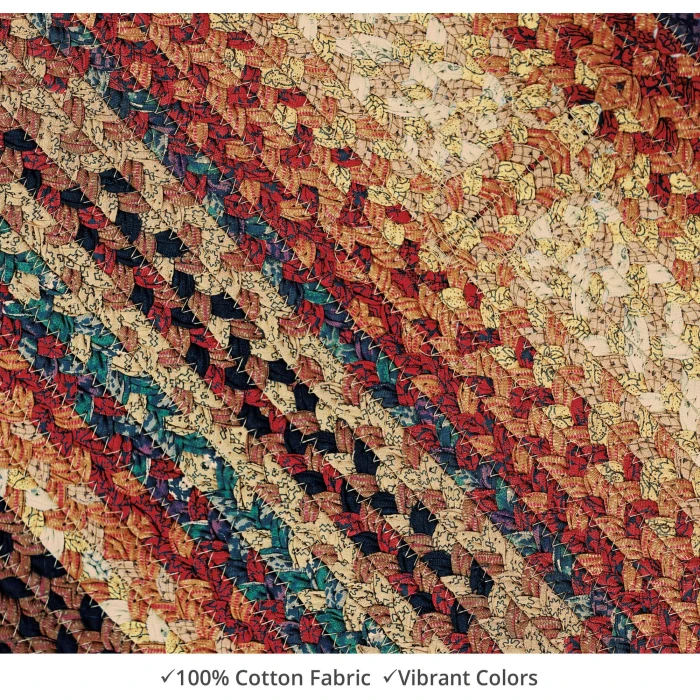 Homespice Decor Cotton Braided Peppercorn Brown 416193 8 ft. X 10 ft. Rect Rug