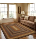 Homespice Decor Cotton Braided Peppercorn Brown 416193 8 ft. X 10 ft. Rect Rug