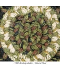Homespice Decor Jute Braided Accessories Pinecone Green 240011PS 4 in. Set of 6 Round Rug