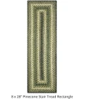 Homespice Decor Jute Braided Accessories Pinecone Green 240119PS 8 in. X 28 in. Set of 2 Rect Rug