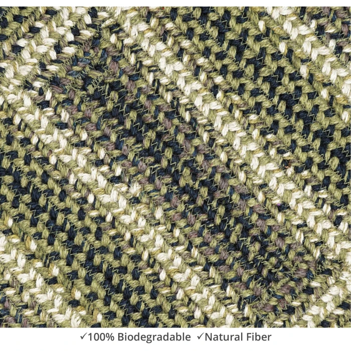 Homespice Decor Jute Braided Accessories Pinecone Green 240119PS 8 in. X 28 in. Set of 2 Rect Rug