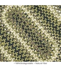 Homespice Decor Jute Braided Accessories Pinecone Green 571748 11 in. X 36 in. Oval Rug