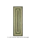 Homespice Decor Jute Braided Accessories Pinecone Green 572745 11 in. X 36 in. Rect Rug