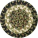 Homespice Decor Jute Braided Accessories Pinecone Green 240011PS 4 in. Set of 6 Round Rug