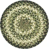 Homespice Decor Jute Braided Accessories Pinecone Green 240027PS 8 in. Set of 3 Round Rug