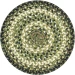 Homespice Decor Jute Braided Accessories Pinecone Green 240027PS 8 in. Set of 3 Round Rug