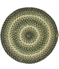 Homespice Decor Jute Braided Accessories Pinecone Green 240043PS 15 in. Set of 2 Round Rug