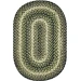 Homespice Decor Jute Braided Accessories Pinecone Green 240059PS 13 in. X 19 in. Set of 4 Oval Rug
