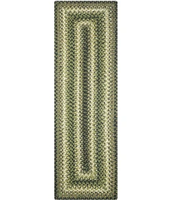 Homespice Decor Jute Braided Accessories Pinecone Green 240151PS 8 in. X 28 in. Set of 13 Rect Rug
