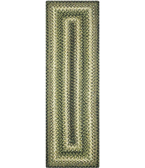 Homespice Decor Jute Braided Accessories Pinecone Green 240119PS 8 in. X 28 in. Set of 2 Rect Rug