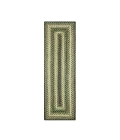Homespice Decor Jute Braided Accessories Pinecone Green 572745 11 in. X 36 in. Rect Rug